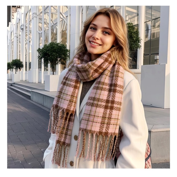 🌹🆕 Cashmere Pashmina Wrap Shawl Plaid Fringe Scarf Christmas gift - Picture 6 of 7